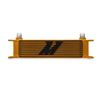 Mishimoto Universal 10 Row Oil Cooler – Gold