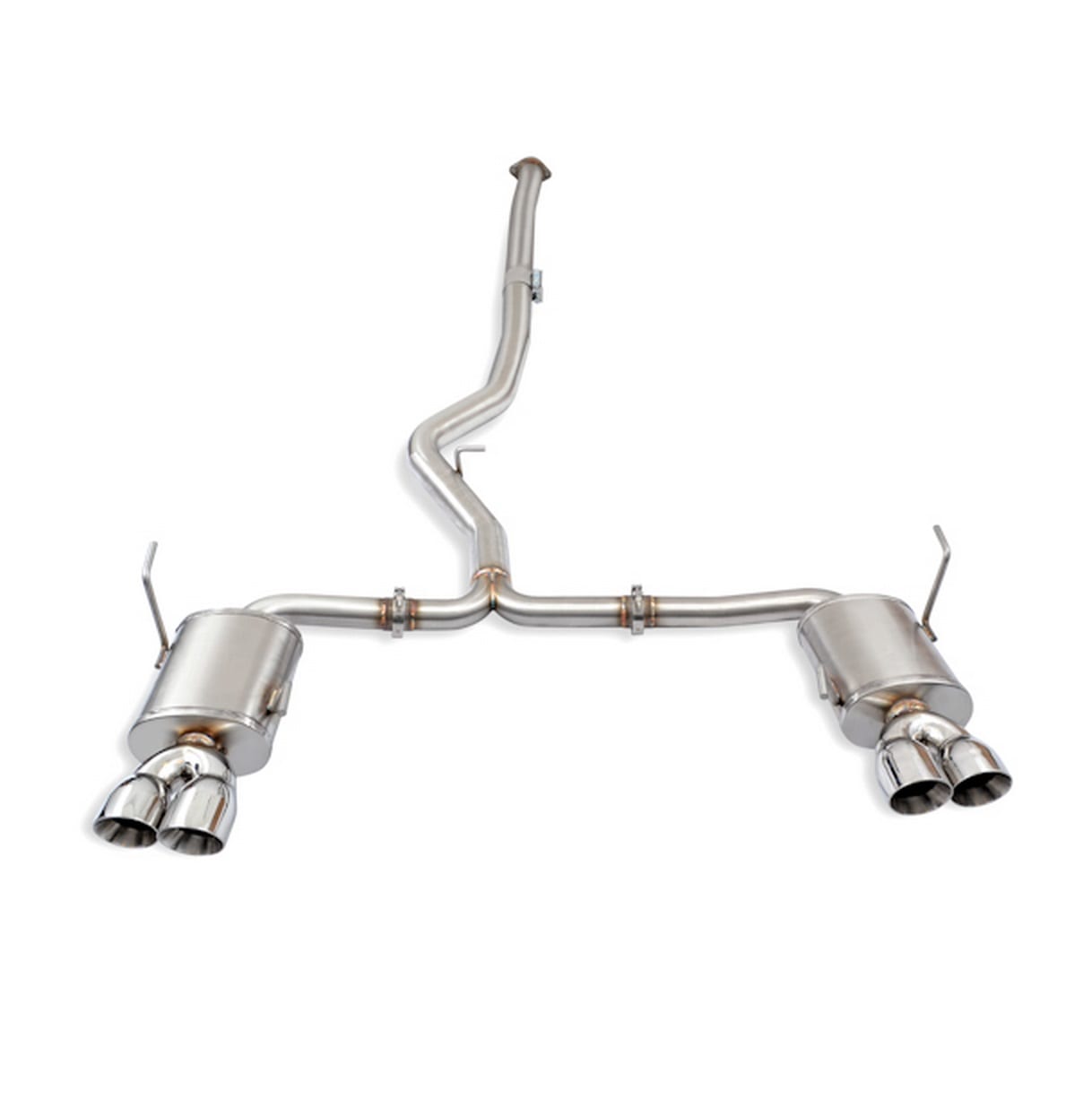 Mishimoto 14-16 Ford Fiesta ST 1.6L 2.5in Stainless Steel Resonated Cat-Back Exhaust w/ Burnt Ti