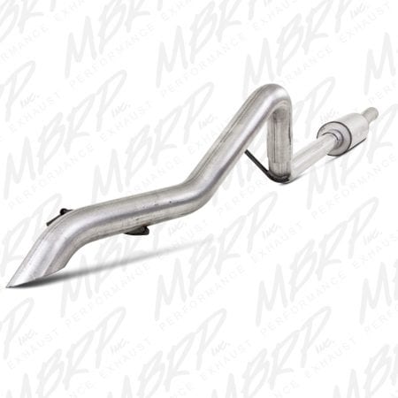 MBRP 2 1/2″ Off-Road Tail Pipe, Muffler before Axle – 2007-2011 Jeep Wrangler (JK) 3.8L V6 4 dr