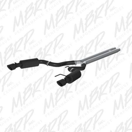 MBRP 3″ Cat Back w/ Dual Split Rear, Black Coated – 2015-2016 Ford Mustang GT 5.0 – Convertible