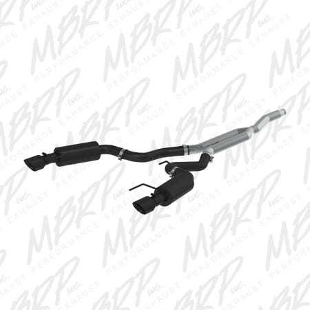 MBRP 3″ Cat Back w/ Dual Split Rear, Black Coated – 2015-2016 Ford Mustang 2.3 Ecoboost