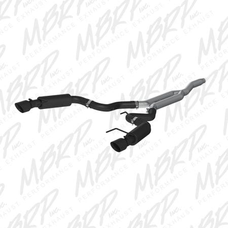 MBRP 3″ Cat Back w/ Dual Split Rear, Race Version, Black Coated – 2015-2016 Ford Mustang 2.3 Ecoboost
