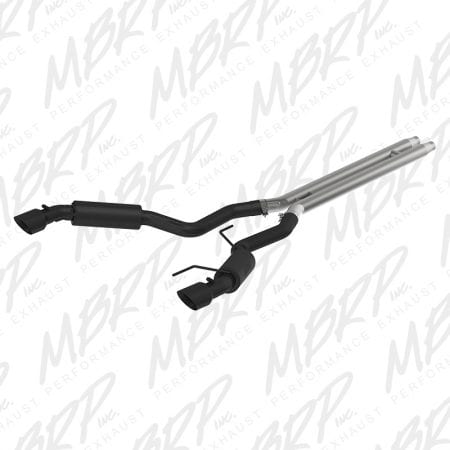 MBRP 3″ Cat Back w/ Dual Split Rear, Race Version, Black Coated – 2015-2016 Ford Mustang GT 5.0 – Coupe Only