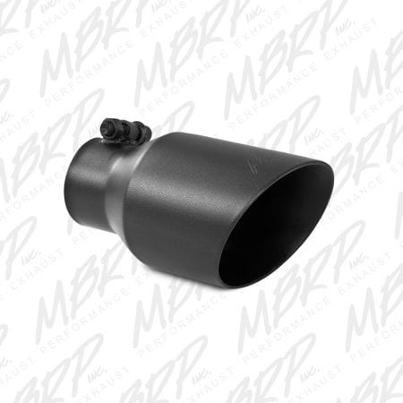 MBRP 8″ Tip – 4″ O.D., Dual Wall Angled, 2½” inlet, Black