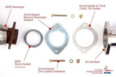 Grimmspeed Subaru OEM DP to 3″ Catback Adapter