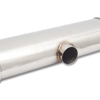 Vibrant STREETPOWER Muffler, 3″ side inlet x dual 2.5″ outlets