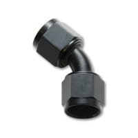 Vibrant -4AN X -4AN Female Flare Swivel 45 Deg Fitting ( AN To AN ) -Anodized Black Only