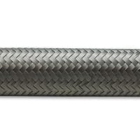 Vibrant 2ft Roll of Stainless Steel Braided Flex Hose; AN Size: -4; Hose ID 0.22″