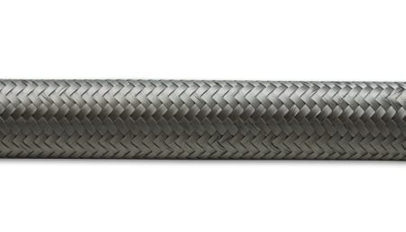 Vibrant 2ft Roll of Stainless Steel Braided Flex Hose; AN Size -16, Hose ID 0.89″