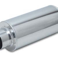 Vibrant Aluminum Muffler, 4″ inlet/outlet x 14″ long