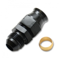Vibrant -4AN Male to 1/4in Tube Adapter Fitting (w/ Brass Olive Insert)