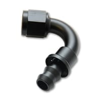 Vibrant Push-On 120 Degree Hose End Elbow Fitting; Size: -4AN