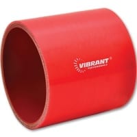 Vibrant 4 Ply Silicone Sleeve, 1.5″ I.D. x 3″ long – Red
