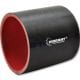 Vibrant 4 Ply Silicone Sleeve, 2.25″ I.D. x 3″ long – Black
