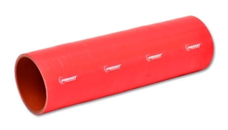 Vibrant 4 Ply Silicone Sleeve, 2.75″ I.D. x 12″ long – Red