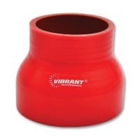 Vibrant 4 Ply Reducer Coupling, 3″ x 3.25″ x 3″ Long – Red