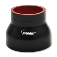 Vibrant 4 Ply Reducer Coupling, 1.5″ x 1.75″ x 3″ long – Black