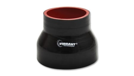 Vibrant 4 Ply Reducer Coupling, 2.25″ x 2.5″ x 3″ long – Black