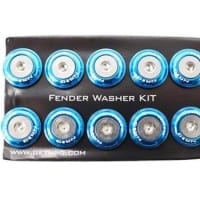 NRG Fender Washer Kit, Set of 10, Blue, Rivets for Plastic