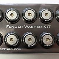 NRG Fender Washer Kit, Set of 10, Black, Rivets for Metal