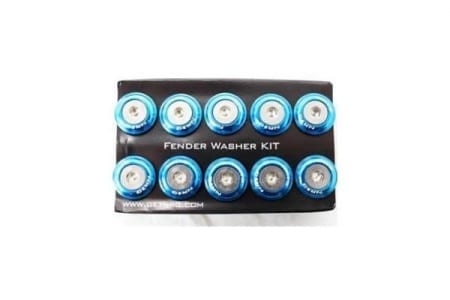 NRG Fender Washer Kit, Set of 10, Blue, Rivets for Metal
