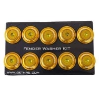 NRG Fender Washer Kit, Set of 10, Rose Gold with Color Matched Bolts, Rivets for Plastic