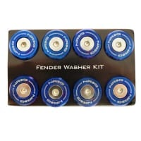 NRG Fender Washer Kit, Set of 10, M style, Titanium Burn Washer with stainless bolt, Rivets for metal