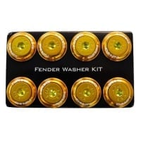 NRG Fender Washer Kit, Set of 8, Rose Gold with Color Matched Bolts, Rivets for Plastic