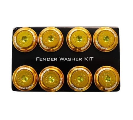 NRG Fender Washer Kit, Set of 8, Rose Gold with Color Matched Bolts, Rivets for Plastic