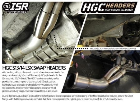 ISR Performance HGC LS Swap Header – Nissan 240sx 89-98 – 1 3/4″