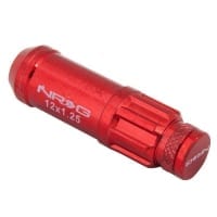 NRG M12 x 1.25 NEW Steal Lug Nut w/ dust cap cover Set 21 pc Red w/ locks & lock socket