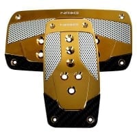 NRG Aluminum Sport Pedal Red w/ Chrome Gold Carbon AT