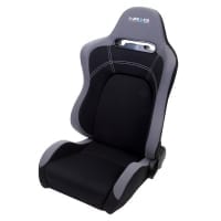NRG EVO Style Cloth Sport Seat w/logo – Black (Pair)