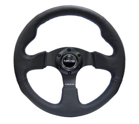 NRG RACE STYLE – Leather Steering Wheel 320mm w/ BLACK stitch