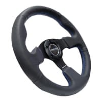 NRG RACE STYLE – Leather Steering Wheel 320mm w/ BLUE stitch