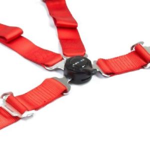 NRG 4 Point Seat Belt Harness / Cam Lock – Red