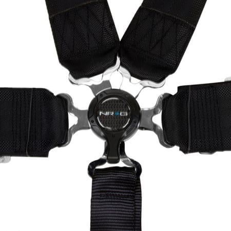 NRG 6 Pt 3inch Seat Belt Harness / Cam Lock- Black