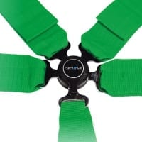 NRG 6 Pt 3inch Seat Belt Harness / Cam Lock – Green
