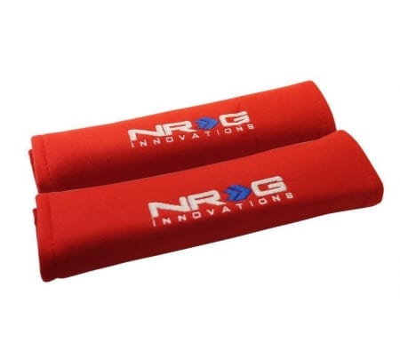 NRG Seat Belt Pads 2.7″ (wide) x 11′ – Red (2pieces) Short