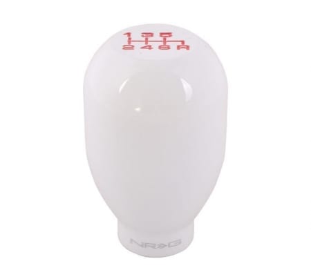 NRG Shift Knob – 42mm – 6 Speed – White – Heavy Weight – Universal fit