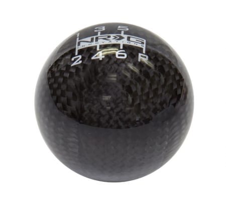 NRG Shift Knob – Ball Style Black Carbon Fiber Heavy Weight for Honda – (480g / 1.1lbs)