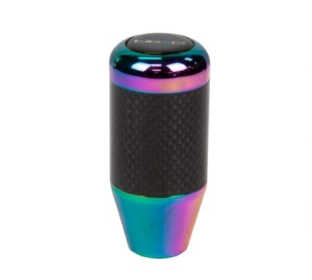 NRG Shift Knob – Fatboy Style Universal with Neo Chrome & Real Carbon