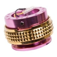 NRG Quick Release Kit – Pink Body / Chrome Gold Pyramid Ring