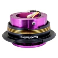 NRG Quick Release Kit – Purple Body / Black Ring w/ Chrome Gold Horizontal Stripes
