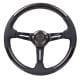 NRG 350mm Sport Steering Wheel (3″ Deep) Red Lthr w/ Ylw Stitching w/Ylw Strp