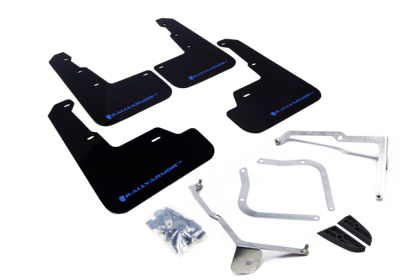Rally Armor Front & Rear Mud Flaps – Black/Blue Logo – 15-19 Subaru WRX STI & WRX Sedan