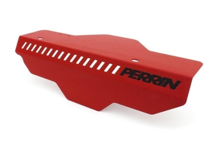 PERRIN Belt Cover for Subaru Red Wrinkle Finish