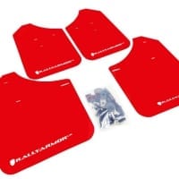 Rally Armor Front & Rear Mud Flaps – Red/White Logo – Universal