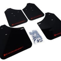 Rally Armor Front & Rear Mud Flaps – Black/Red Logo – Universal