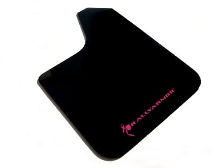 Rally Armor Front & Rear Mud Flaps – Black/Pink Logo – Universal